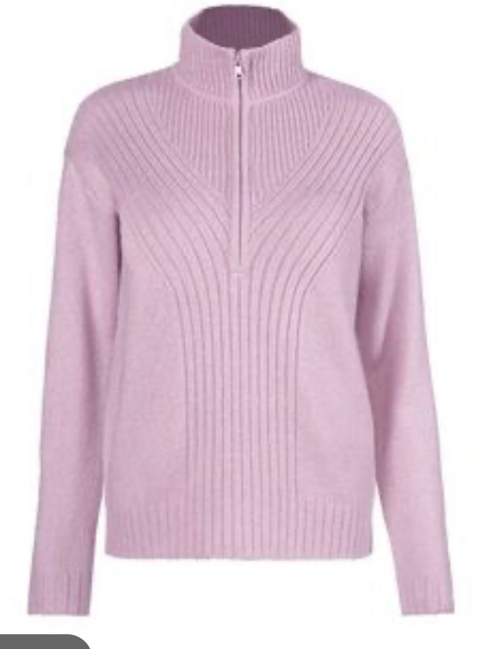 CABI WOMENS PARK CITY SWEATER HALF ZIP PURPLE LILAC SMALL